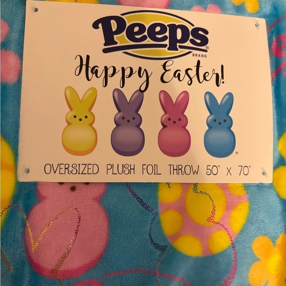 Peeps Oversized Plush Foil Throw
